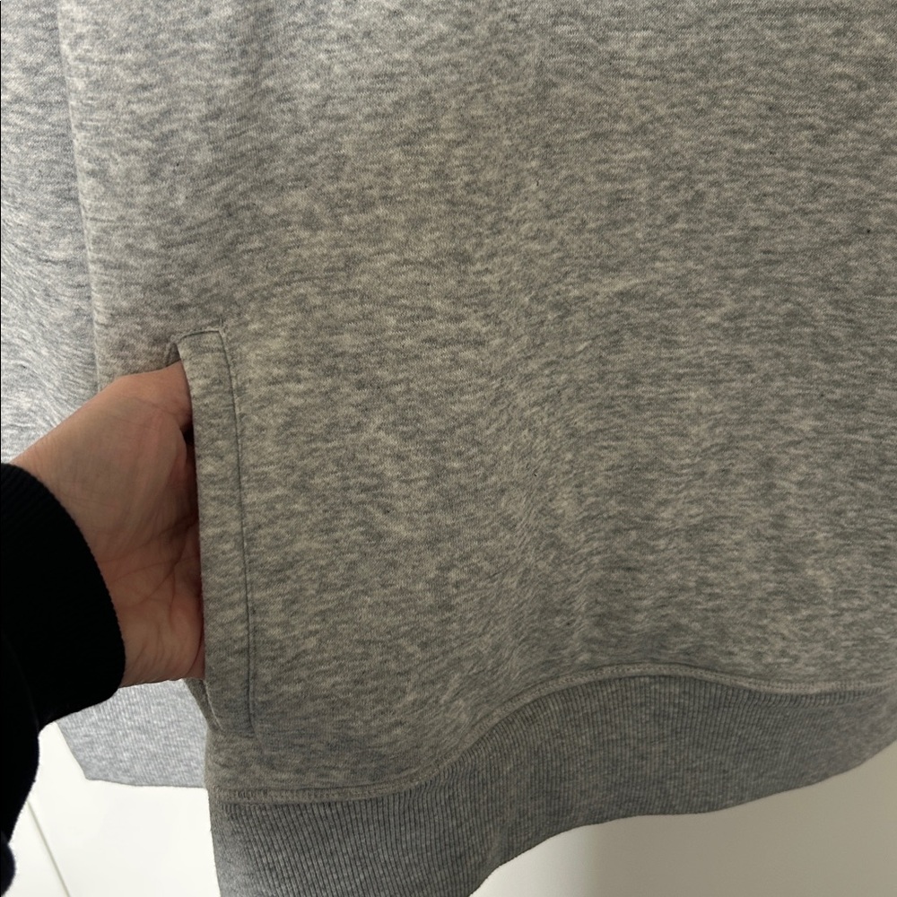 ZYIA Light Gray Fleece Pullover - Picture 3 of 5